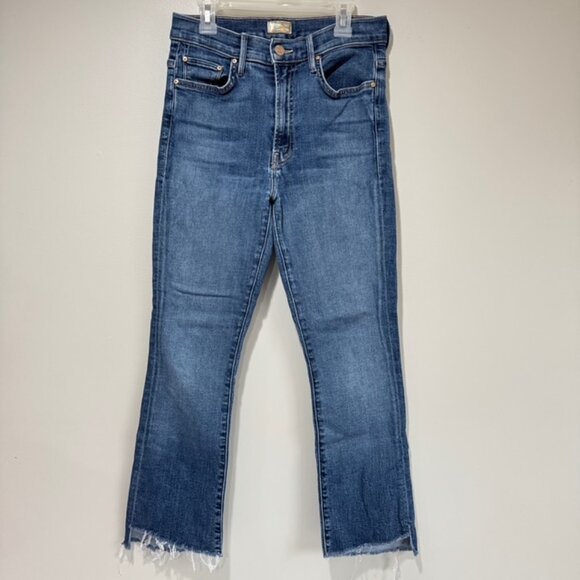 MOTHER The Insider Crop Step Fray Jeans in "Girl Crush" Sz. 27 DEFECTS - Picture 1 of 13